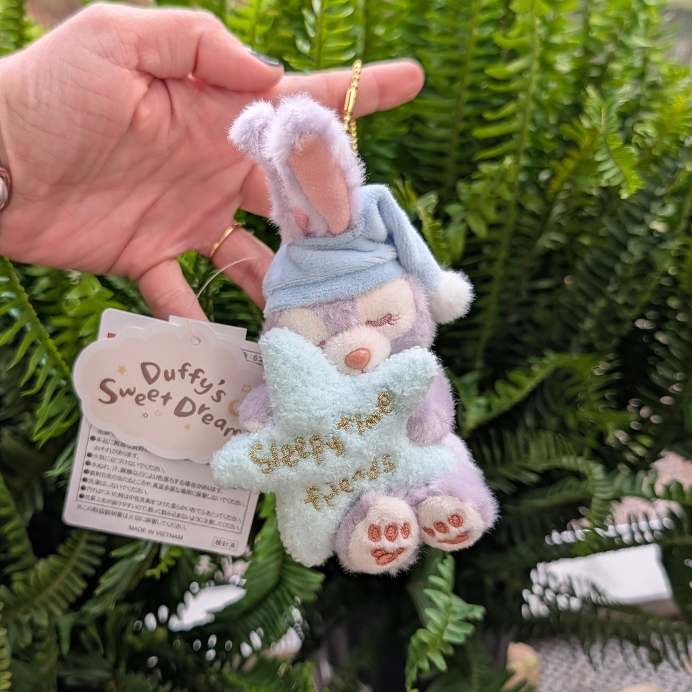Tokyo Disney StellaLou Duffy's Sweet Dreams Plush Keychain Badge Bag Charm | NWT